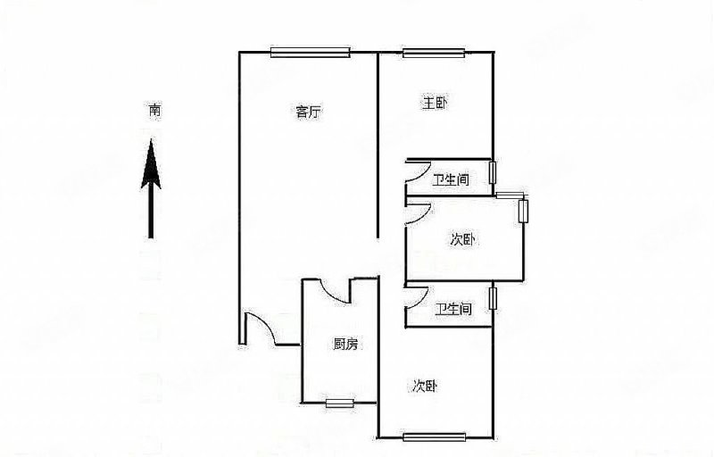 京汉铂寓3室2厅2卫116㎡南北110万