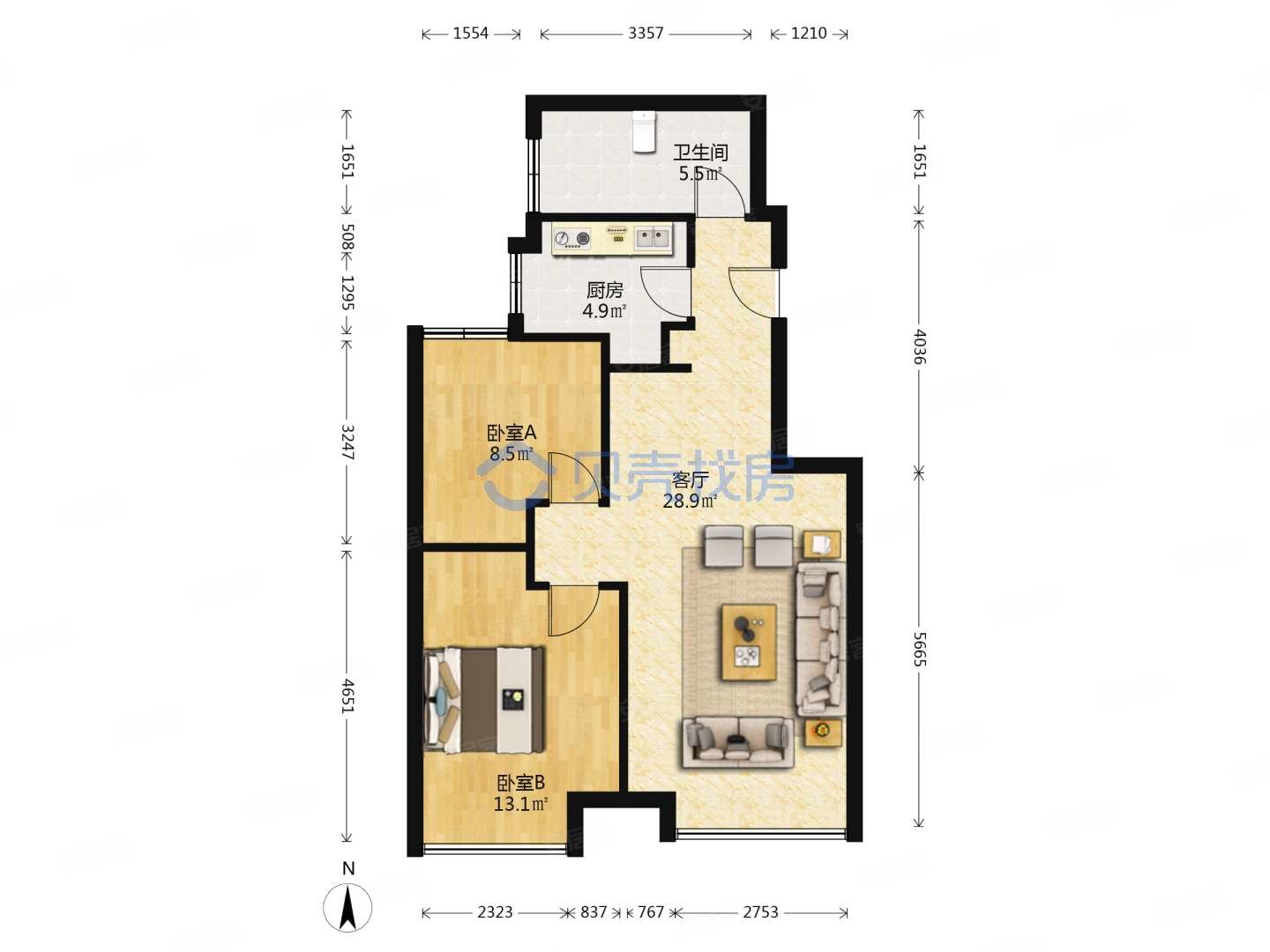 仁恒滨河湾刚需两居满五朝南临地铁楼龄新