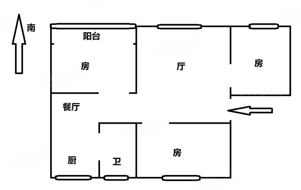 安全东小区3室2厅2卫80㎡南北23.8万