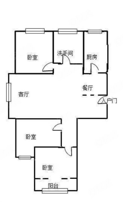 恒信丽都苑3室2厅1卫126㎡南北68.5万