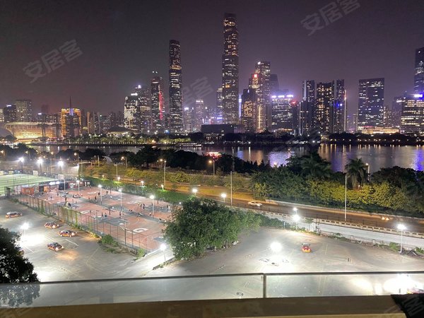 广州海珠广州塔珠江帝景苑一线江景 夜景美丽动人 现代化精装修 标准