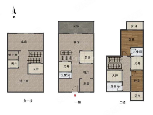 中海大山地(北区别墅)6室2厅5卫230㎡南北1250万