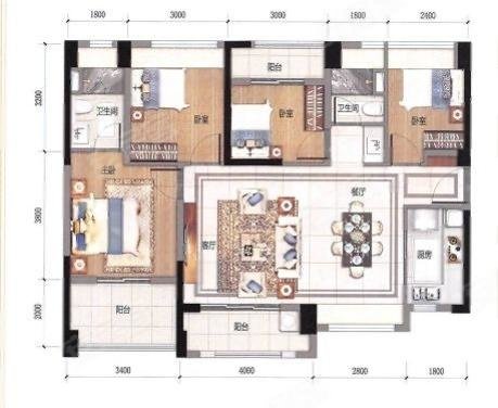 【多图】鸿荣源禧园,沙井租房,房东刚刚挂牌,精装修装修5室,家电全新