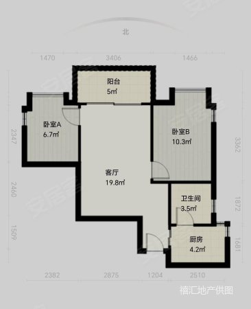 天力居2室1厅1卫63.99㎡北215万