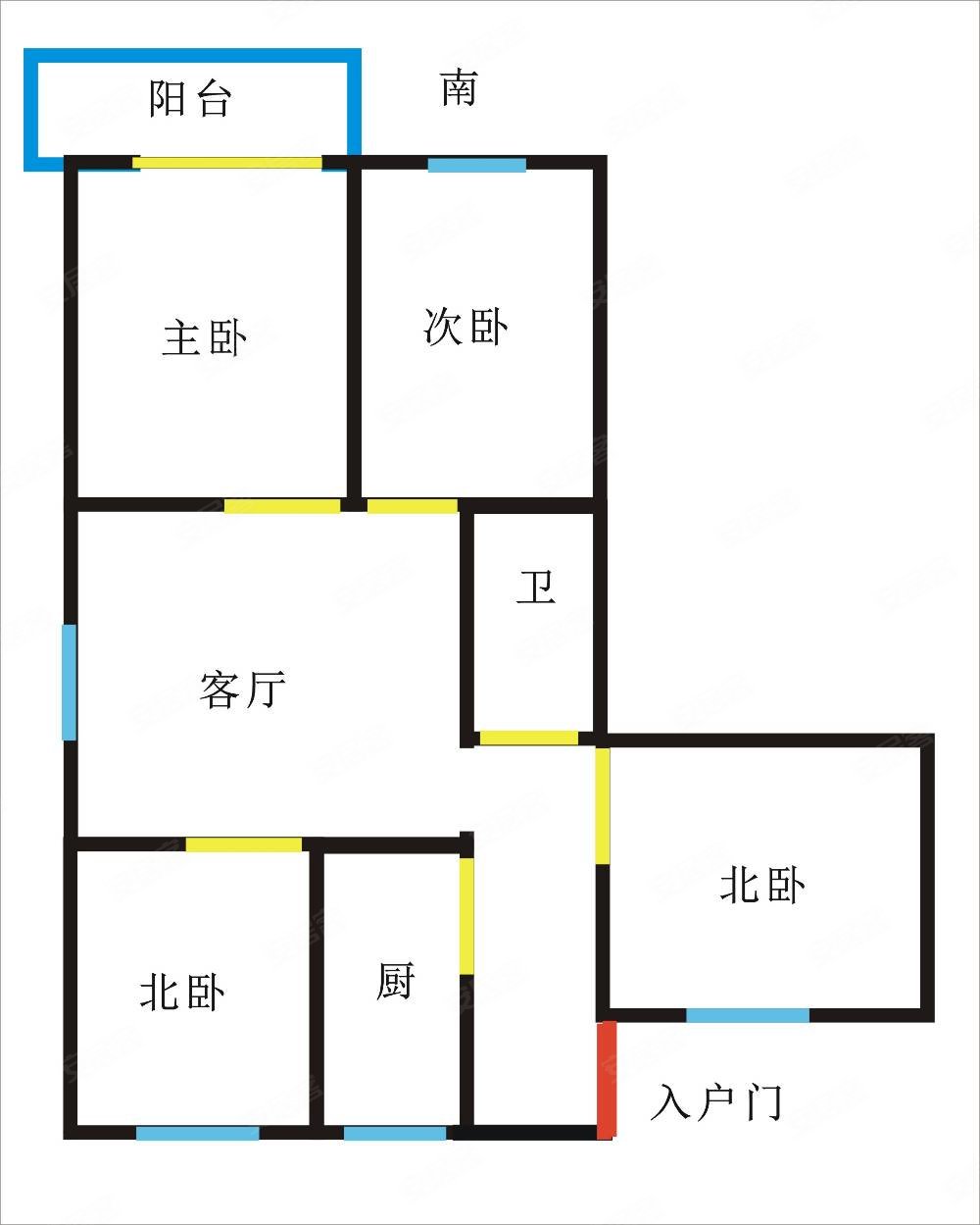 省煤炭厅家属院4室1厅1卫94.52㎡南北98万