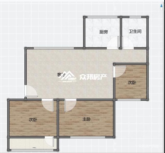 八一社区3室1厅1卫82㎡南北45万