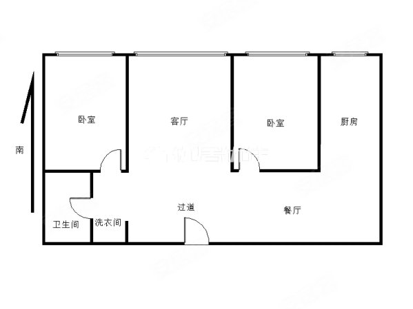 金城小区2室1厅1卫101.45㎡南88万