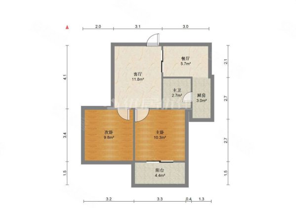 恒祥豪苑2室2厅1卫68㎡南27万