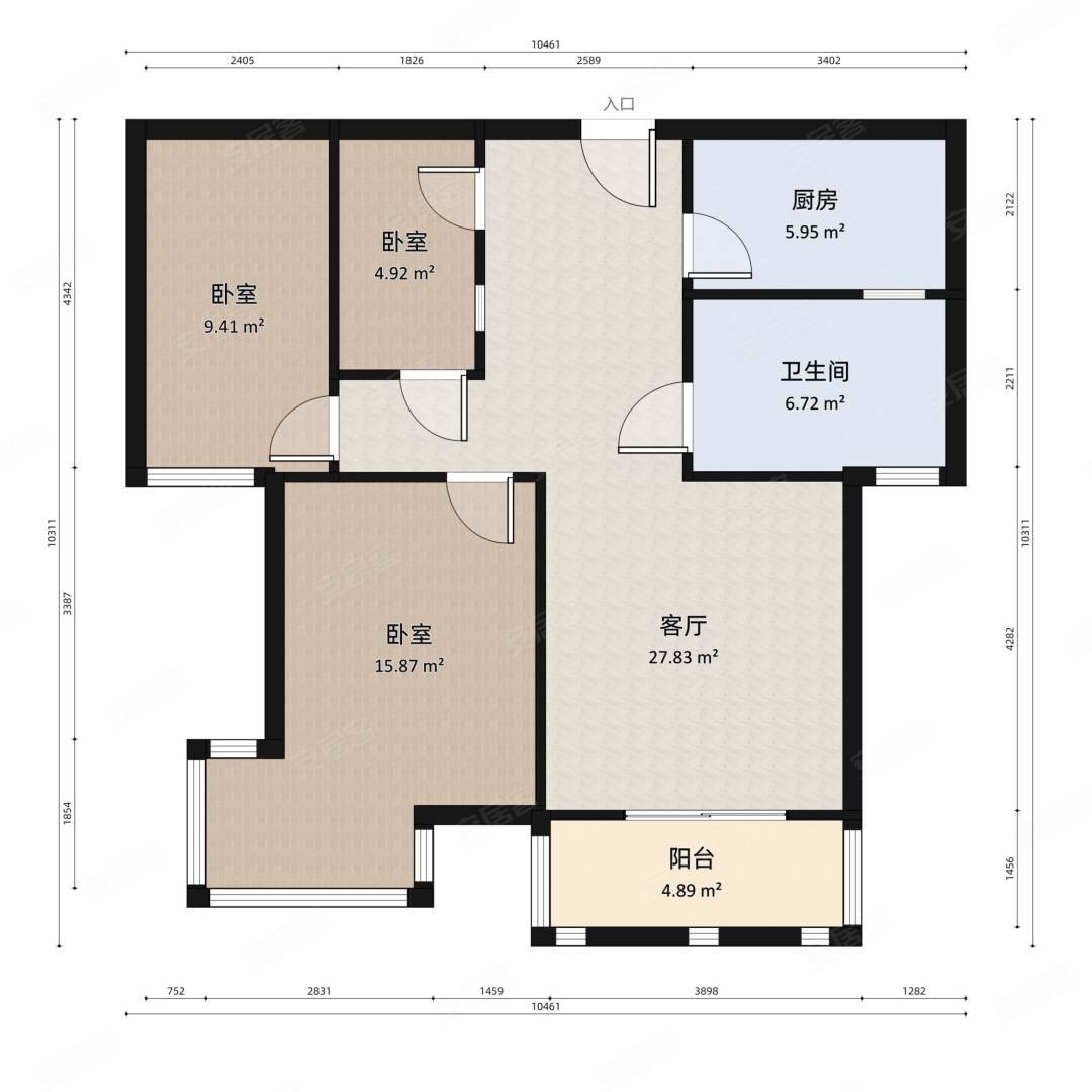 洛阳时代阳光苑户型图图片