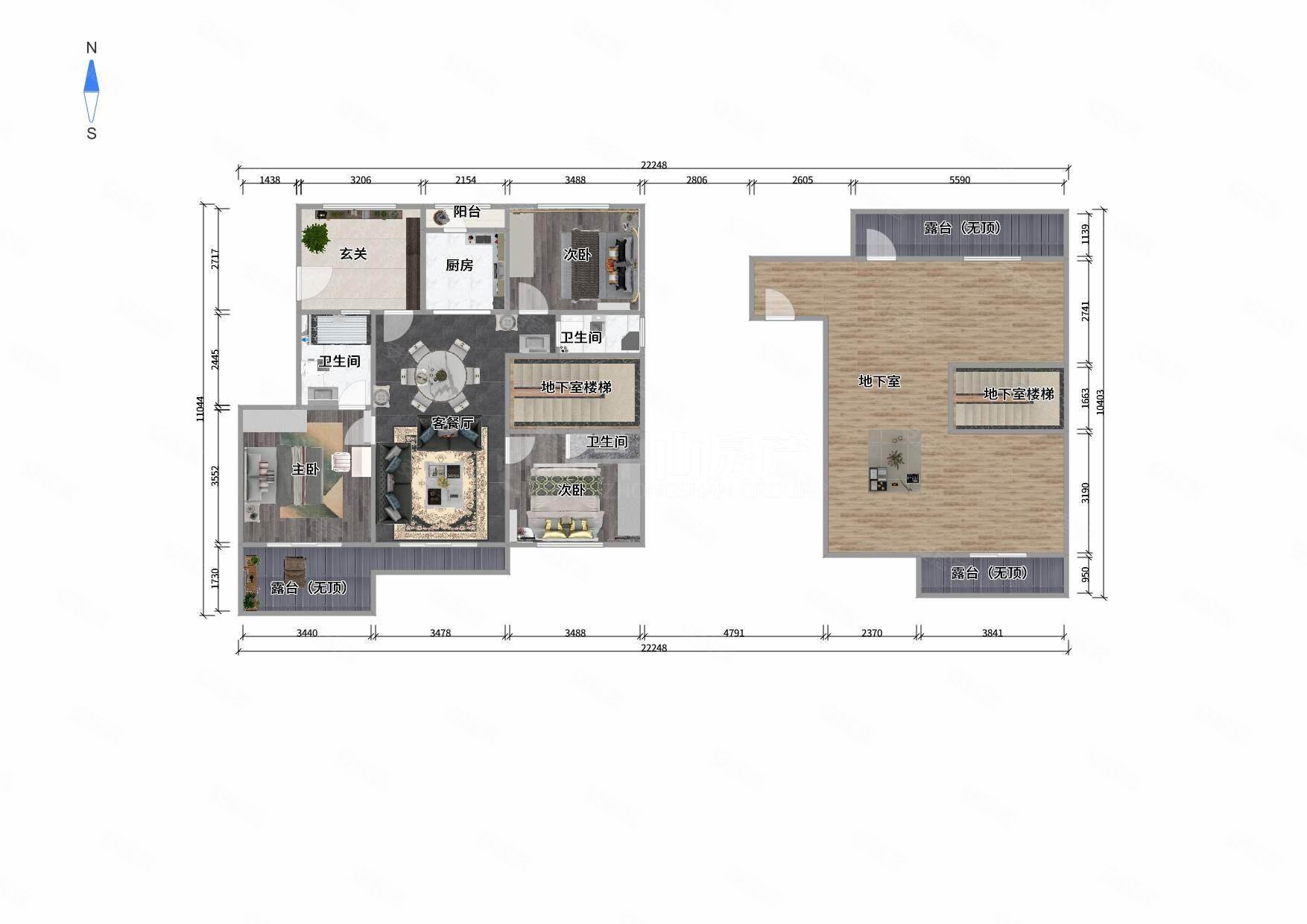 金科世界城d区商品住宅电梯洋房户型好双卫格局看中可谈