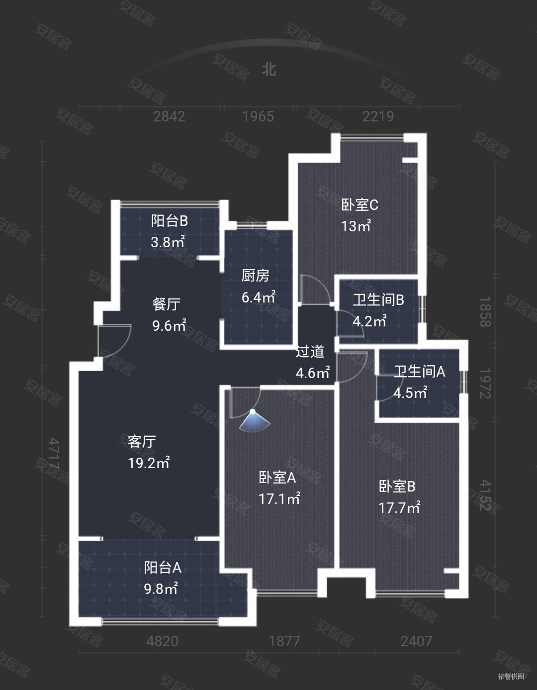 南北通透 有电梯 中间楼层采光好 双卫生间 商品住宅 次新房,华远辰悦