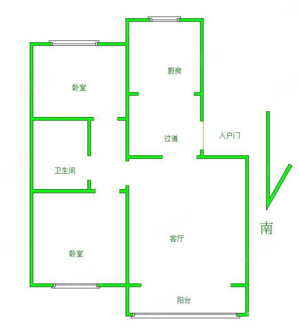 顶秀美泉小镇C区2室1厅1卫88.1㎡南北220万