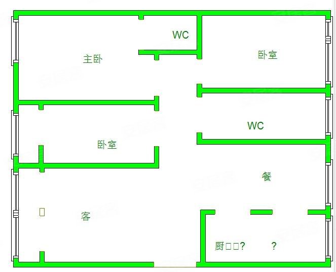 信江郡3室2厅2卫135㎡南北88万