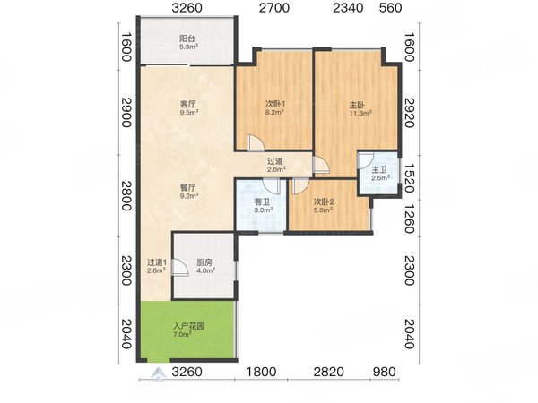 惠州仲恺惠环tpark时尚公园tpark时尚公园 3室2厅2卫 2000.