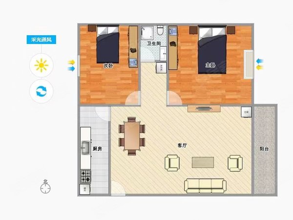 杭州钱塘义蓬义府名苑南区70方精装修两室一厅一厨一卫,民用水电出租