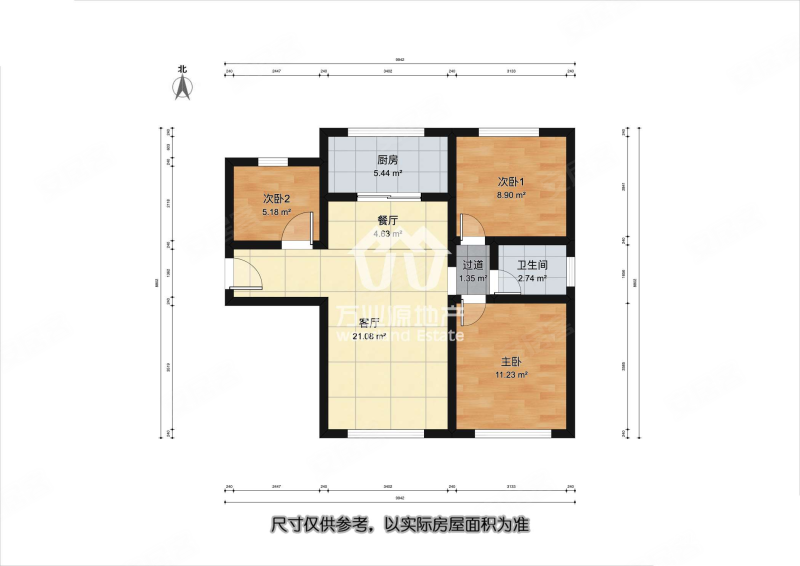 欣然苑3室2厅1卫108㎡南北107万