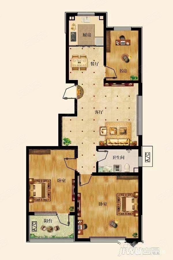 欧乐坊商圈田村a区框架西边户好楼层超准三居室