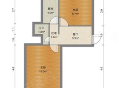 唐山路北大润发机场路南楼 2室1厅1卫出租房源真实图片