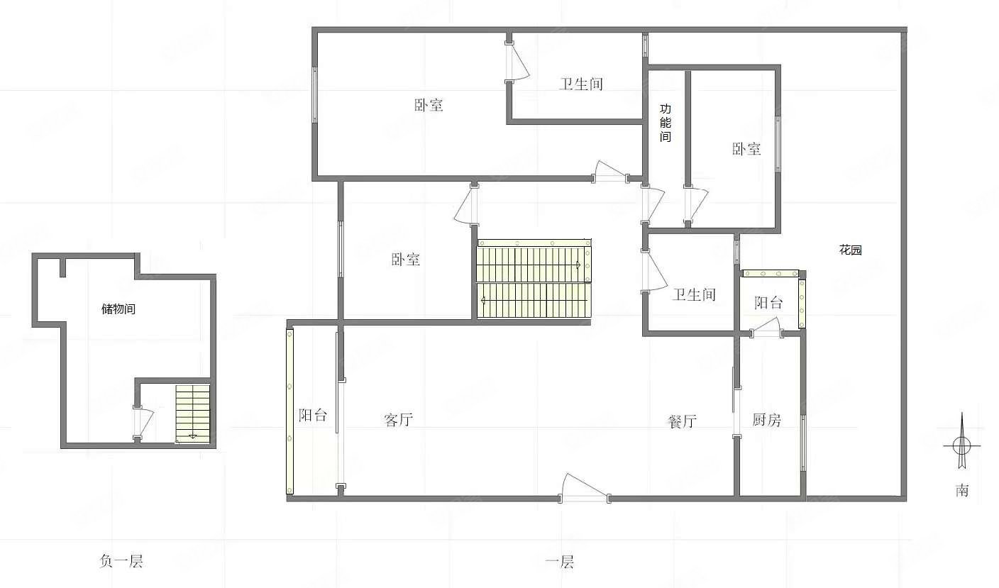 阳光100阿尔勒二期3室2厅2卫114.45㎡南北140万