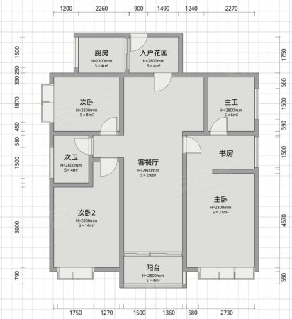 兰亭盛荟3室2厅2卫121㎡东南828万