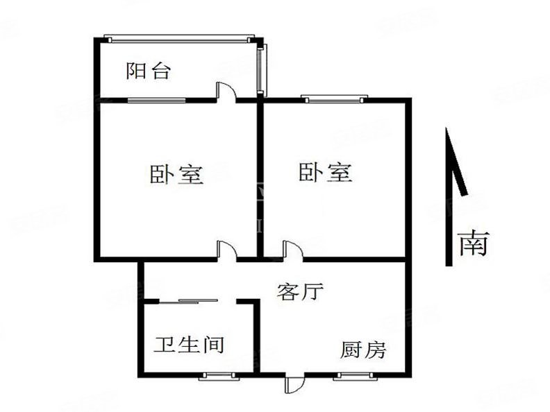 峨山路455弄小区2室1厅1卫56.54㎡南329万