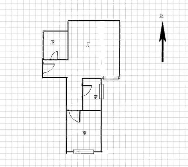 华瀚福园(C区)1室1厅1卫55.8㎡南208万