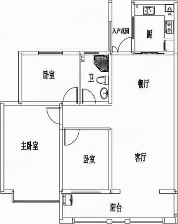 东方翰苑3室2厅2卫116.95㎡东南59.8万