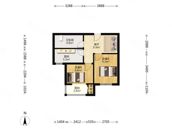 【多图】亚林西居住区,右安门租房,押一付一,右安门,亚林西全南向两