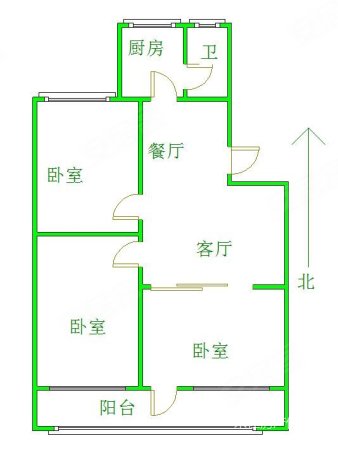 河北司法警官职业学院宿舍3室2厅1卫110.1㎡南北138万