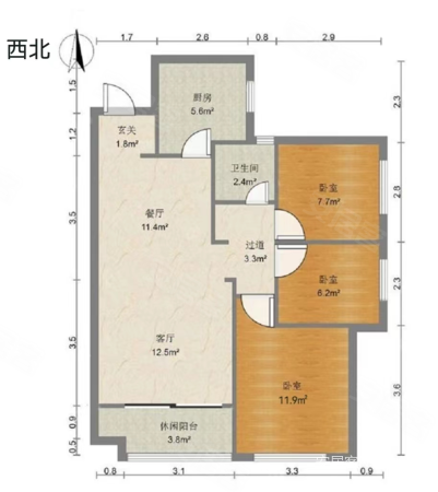 中邦御珑湾3室2厅1卫85.64㎡西北75万