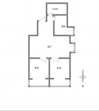 龙泉新苑2室2厅1卫81㎡南北50万