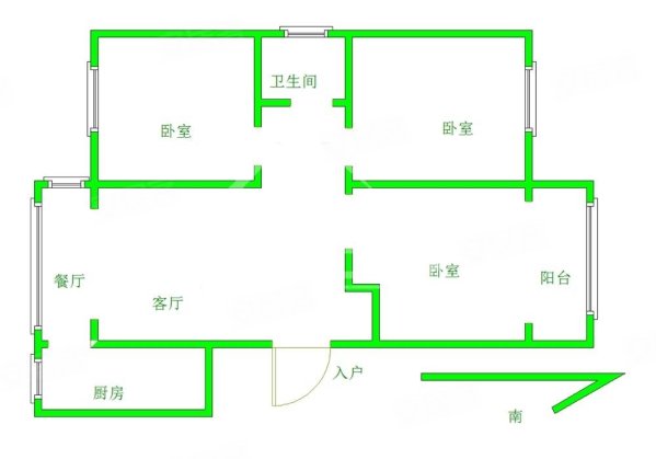 华韵帝景湾小区3室2厅1卫106㎡南北83万