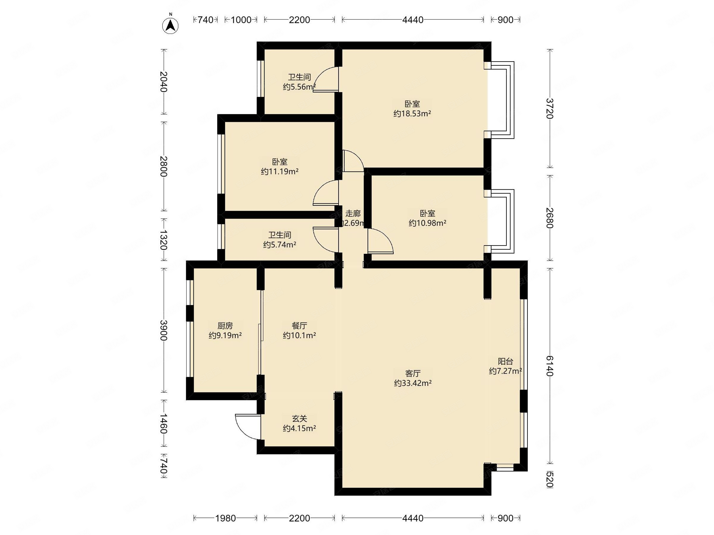 龙湖紫宸 精装修 三居室  中间楼层 带车位