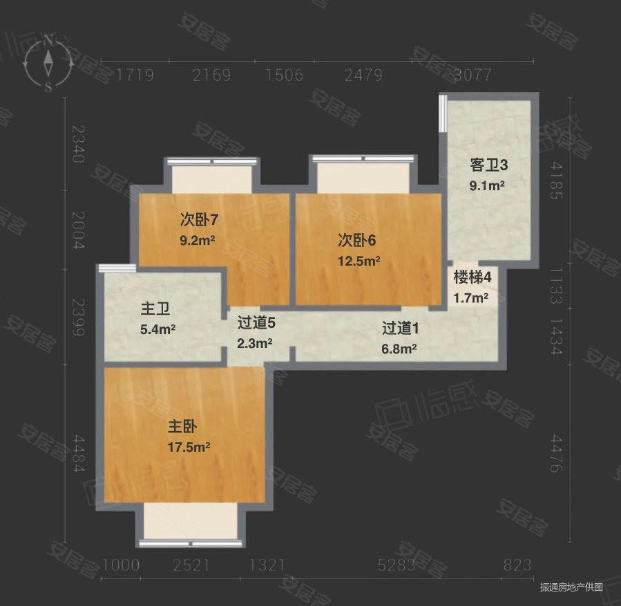 青华海park8室3厅4卫219㎡南北210万