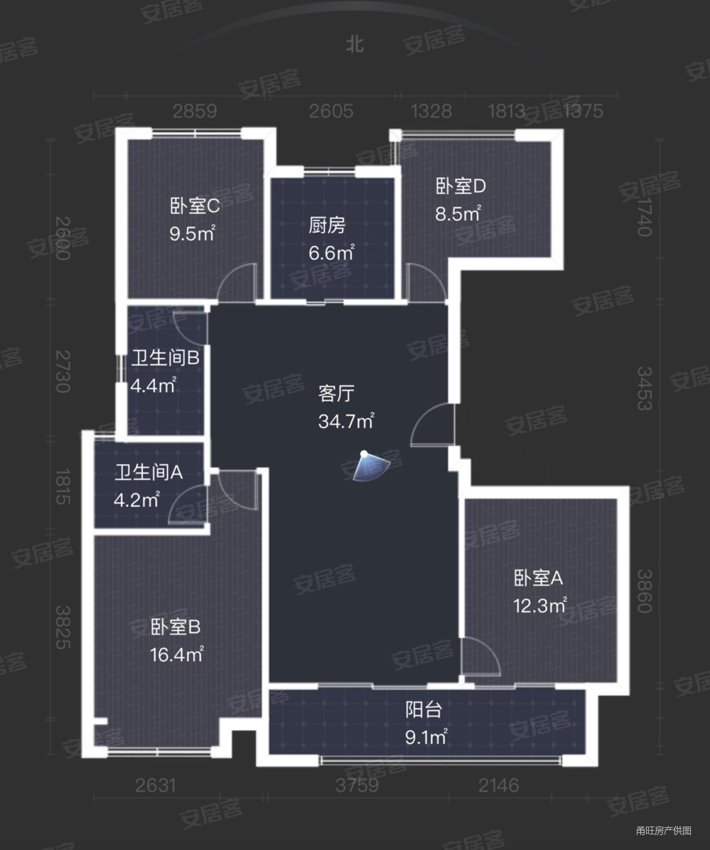 低总价澜湖郡126平四室两卫299万可谈