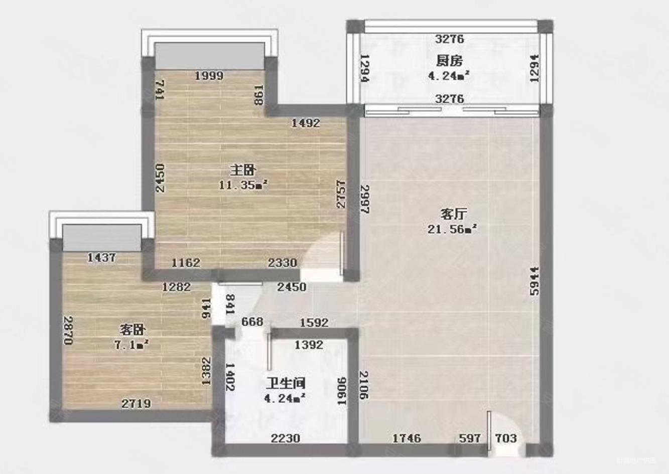 港湾四村2室1厅1卫39㎡南117万