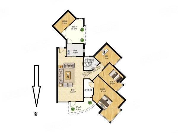 深圳南山后海广博星海华庭电梯房朝南向小区中间民水民电家电全齐安静
