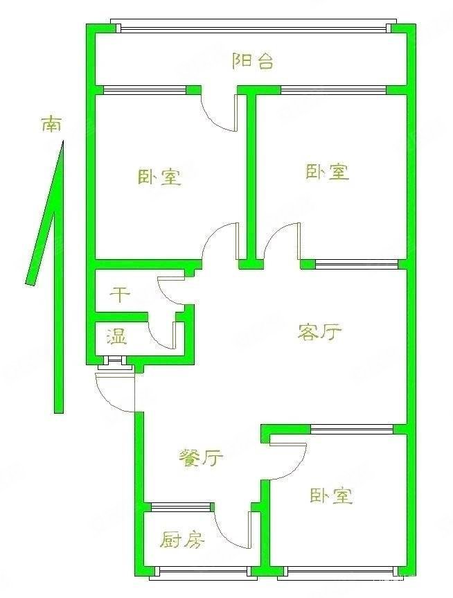 聊城市东昌府区教师新村3室2厅1卫93㎡南北82万