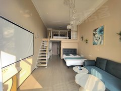 威海高区国际海水浴场一线海景 小石岛 精装一室loft  拎包入住 威高水上乐园出租房源真实图片