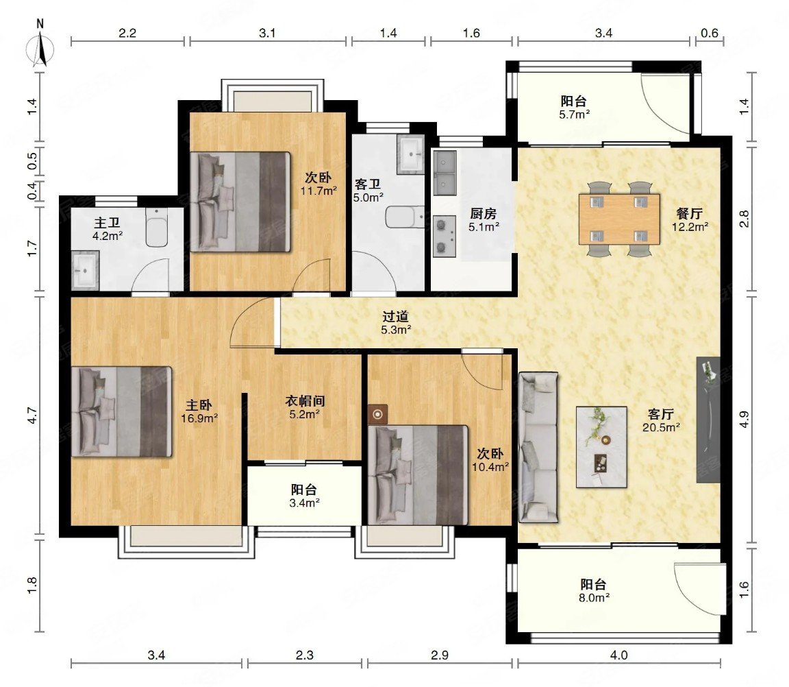 静安8号 近地铁 商业配套齐全 中间楼层 大两居,静安8号二手房,323万,2室2厅,3卫,85平米-上海安居客