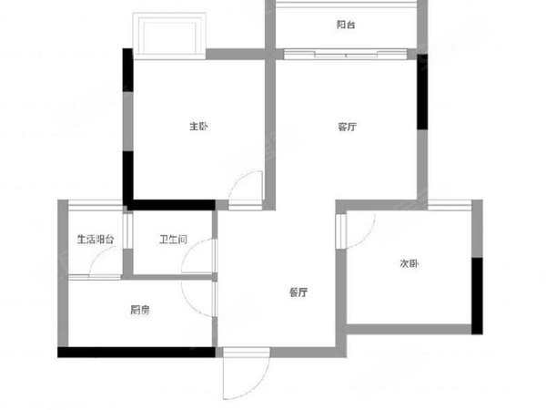 重庆大渡口茄子溪绿地城(一期)绿地城(一期) 2室1厅1卫 电梯房 60平