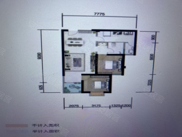 甘美国际医院霖雨桥地铁口誉峰峰景2室2厅带家具急租