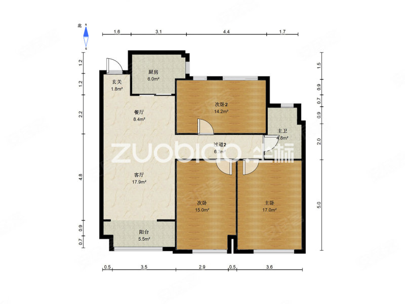 阳光城联利新鸿丽景湾3室2厅1卫97㎡南168万