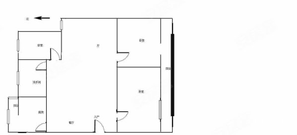 兴达花园3室2厅1卫123㎡南53万