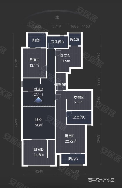 振业泊墅4室2厅2卫269㎡南北335万