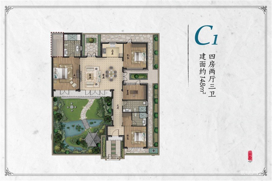 恒基旭辉湖山赋(别墅)二手房,500万,5室2厅,4卫,202平米-长沙安居客