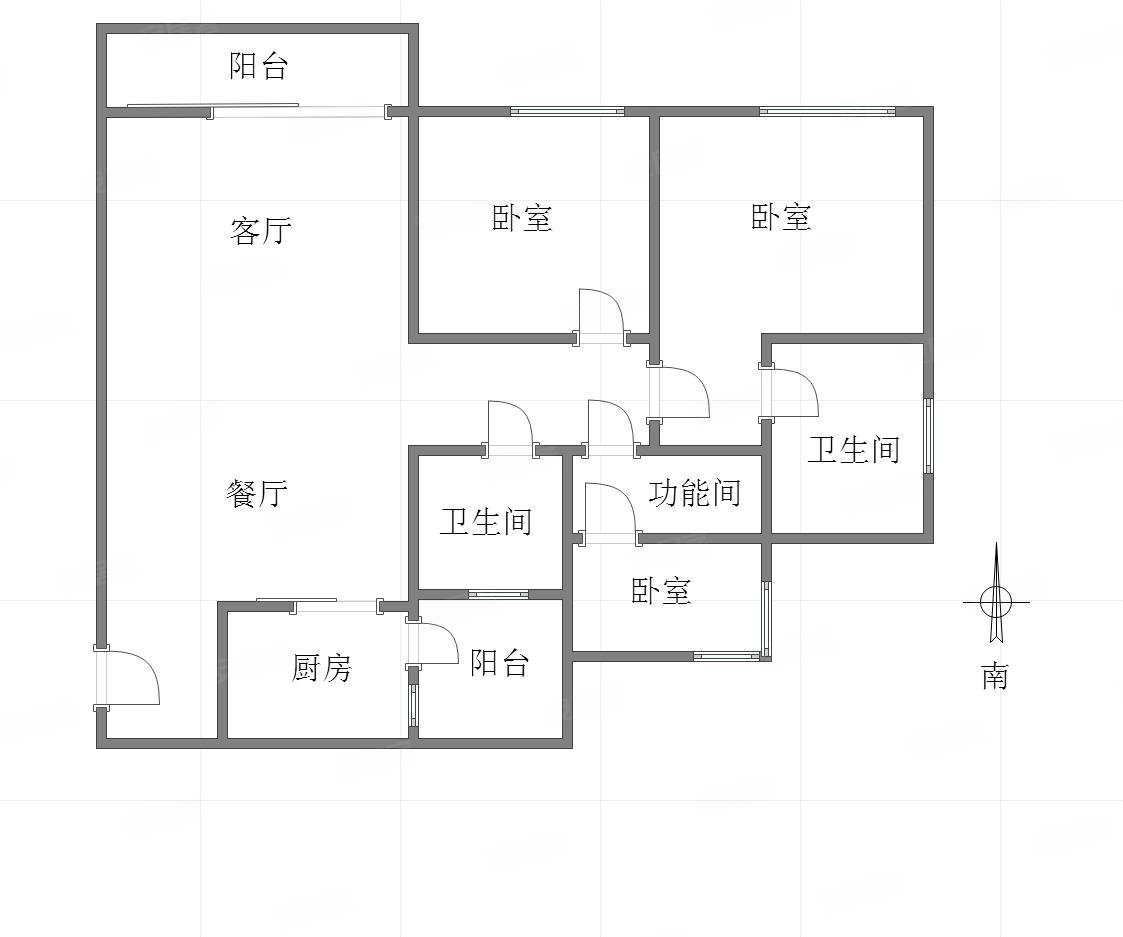 富州新城兰亭3室2厅2卫95㎡北111万