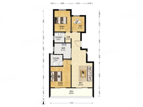 【多图】武地融创奥璟园,洋江西路租房,奥璟园 精装修中央空调带地暖