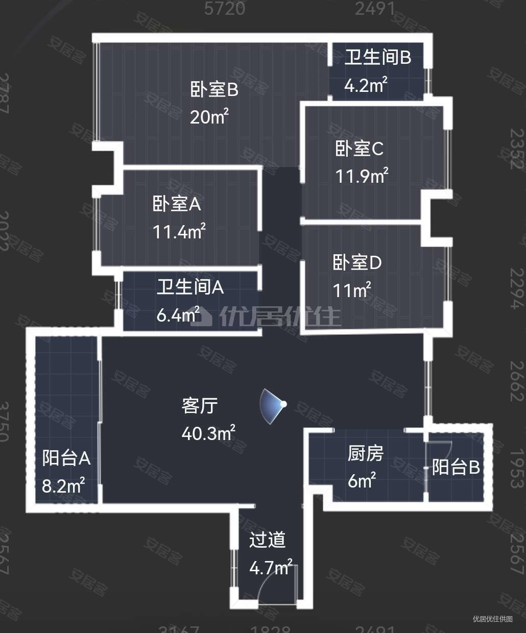 银海元隆熙府4室2厅2卫146.46㎡南228万