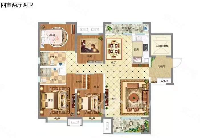 中大街145号院4室2厅2卫100㎡南北46万